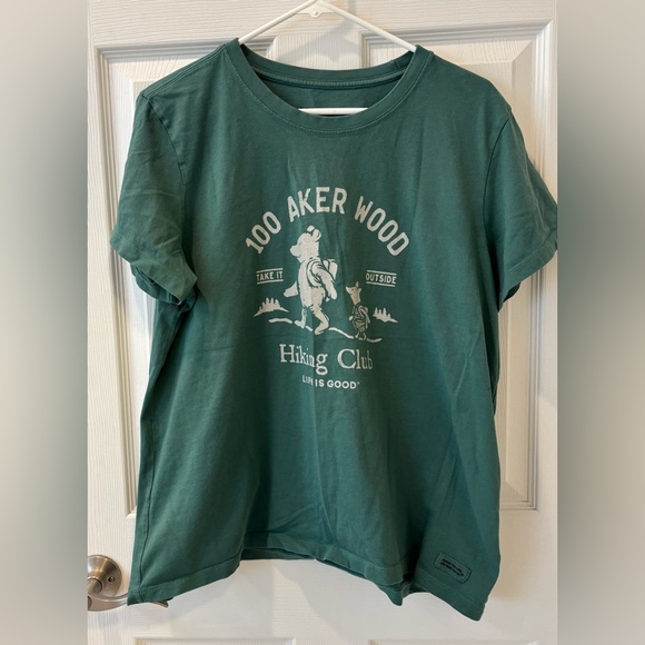 Life Is Good Tops - Life Is Good Forest Green Winnie the Pooh‎ 100 Aker Wood T-Shirt